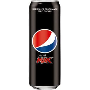 Pepsi Max - Soda Senza Zucchero Senza Calorie, Cola con Caffeina, Lattina, 24 x 0,33 l
