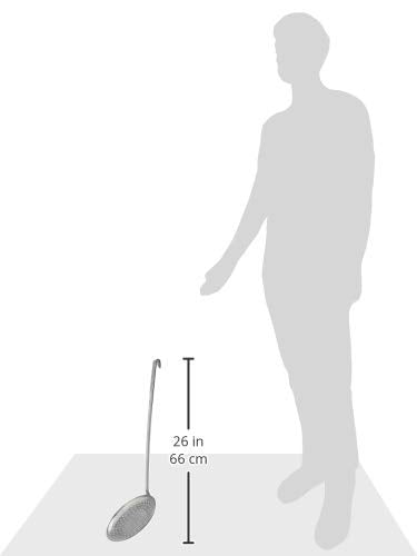 F.Lli Gnali Bacicio Schiumarola in Acciaio Inossidabile 18/10 di Altissima qualità. Finitura Lucida. Lunghezza Manico Cm. 50.
