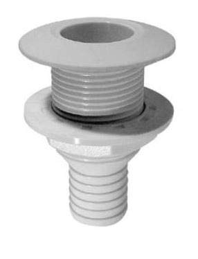 SCARICO PLASTICA con PORTAGOMMA 25 MM
