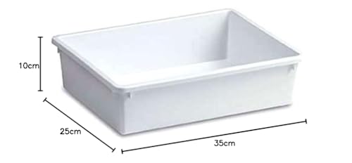 Plastica Viscio Trading 108806 Bacinella Frigo Piccola, Bianco, 35x25x10 cm