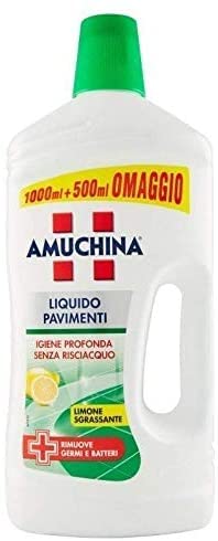 6 X amuc Hina Pavimenti Detergente per pavimenti Detergente detersivo liquido Limone 1,5 L