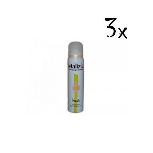 MALIZIA, deodorante donna Intense, 100 ml, 3 confezioni (etichetta in lingua italiana non garantita)
