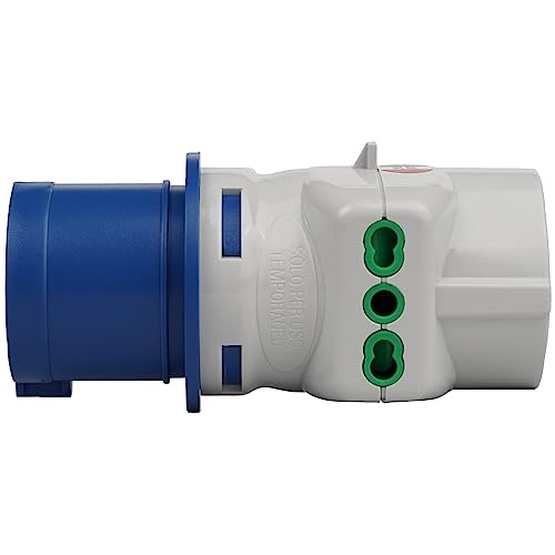 FANTON 73090 Adattatore industriale da spina cee a 1 presa bipasso schuko 16A a 2 prese 2P+T