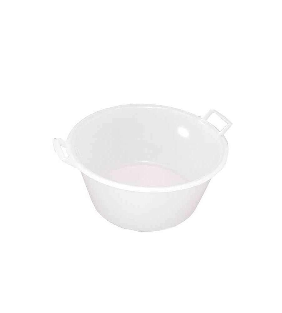 STEFANPLAST 3820650 Bacinella Tonda in Politene, Bianco, Cm 50