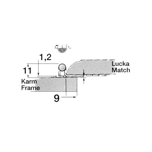 OSCULATI Cerniera Inox con sbalzo 57x44 mm