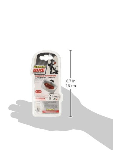 Bottari 96316, Fanalino Posteriore per Biciclette Unisex-Adulto, Rosso