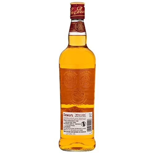 Dewars White Label Blended Scotch Whisky, 40% ABV, 70cl / 700ml, Rifinito in Botti di Rovere Selezionate