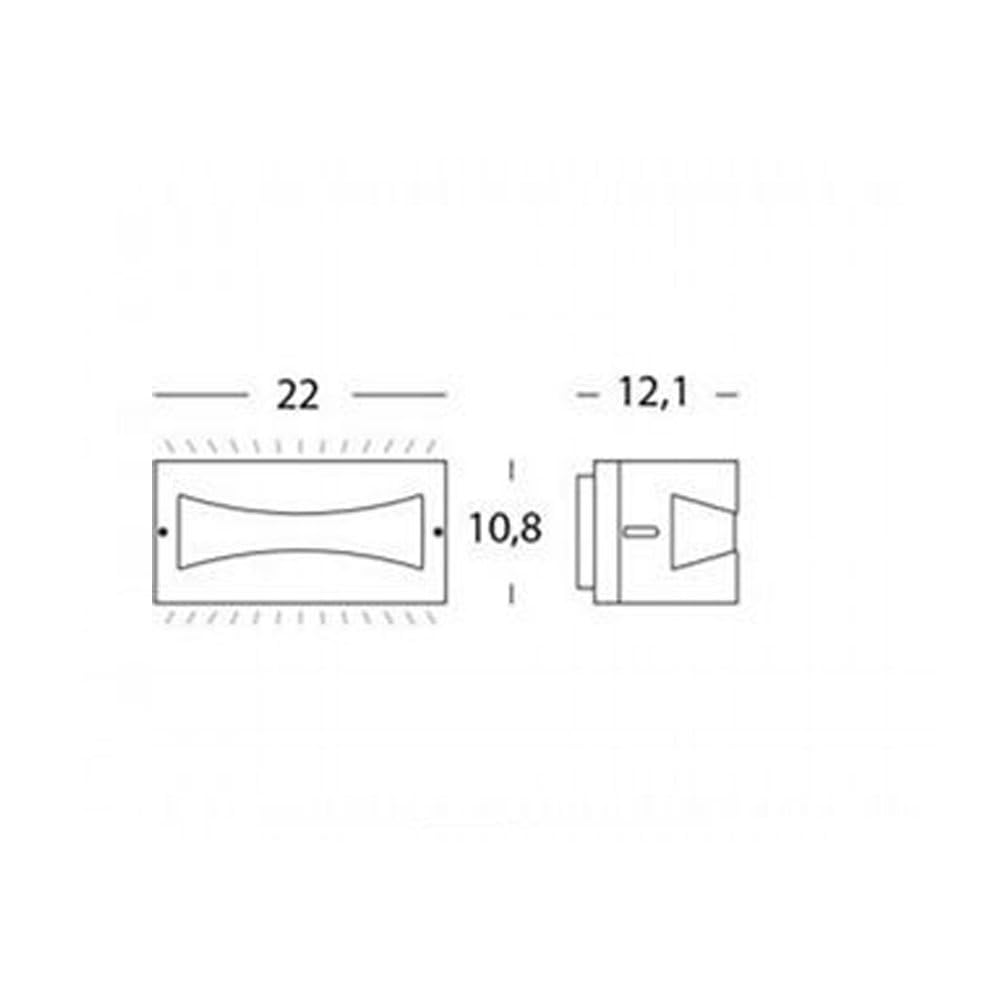 Applique da Esterno a LED 10W Sovil Tibet Bianco