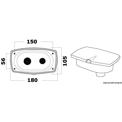 OSCULATI Box Doccia New Edge cromata Tubo PVC 2,5 m Uscita Posteriore