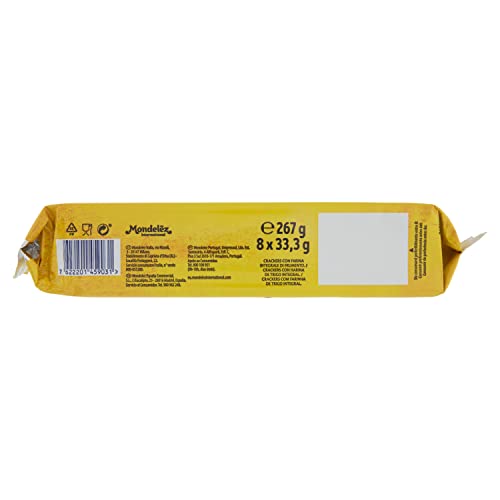 Tuc Cracker, Integrale, Cotto al Forno con Grano 100% Italiano, 267g