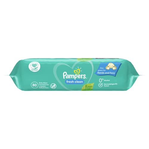 Pampers Fresh Clean Baby Salviette Umidificate, 80 Unità (Confezione da 15)