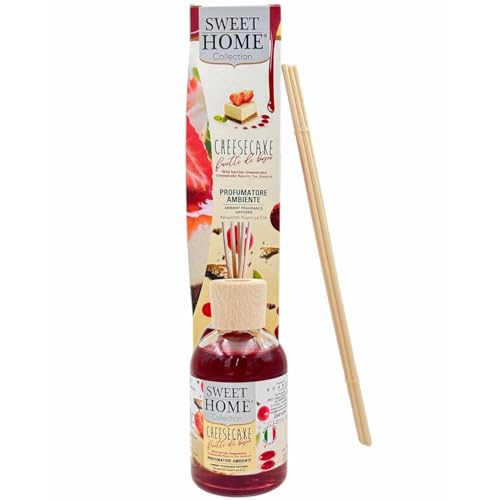 Suarez Sweet Home Collection Profumatore Ambiente Bastancini Olio Essenziale Profumato Diffusore Casa Cioccolato, Cheesecake, Crème Caramel, Cookies, Cotton Candy 100 Ml