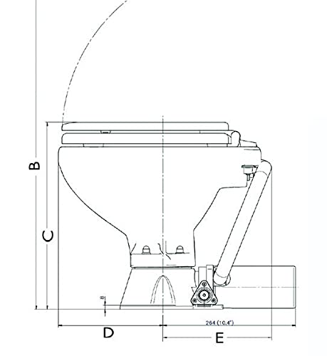 Ocean Tech Toilette compatta standard elettrica di legno 12v con il pannello dei pulsanti