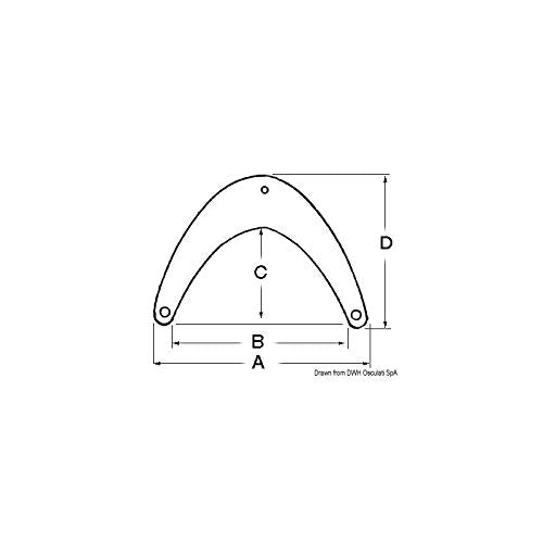 OSCULATI Parabordo angolare Prua 55 x 47 cm