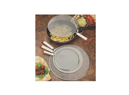 Paraspruzzi Prodotto In Rete D'Alluminio A Trama Fitta. Indicato Per Proteggere Dagli Spruzzi Di Fritti O Cotture In Cucina. Va Posizionato Su Pentole O Padelle Come Un Coperchio. Completo Di Manico In Plastica.