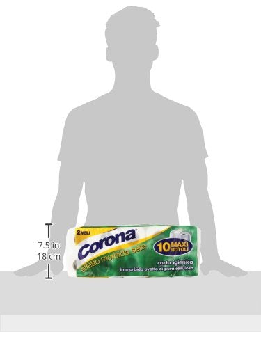 Corona - Carta igienica, in morbida ovatta di pura cellulosa, 2 veli - 10 rotoli