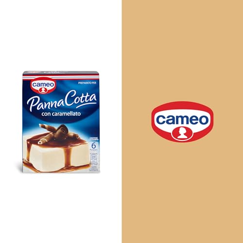 Cameo Preparato per Panna Cotta con Caramellato, Dessert Facile da Preparare, Contiene lo Stampo per la Cottura 1 Busta di Preparato e 1 Busta di Caramellato, Astuccio da 6 Porzioni, 97 g