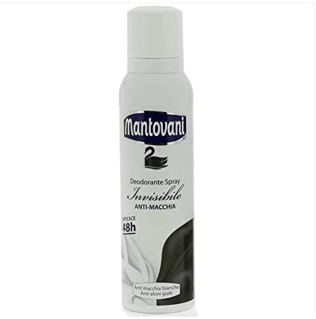 6 x Mantovani Invisible Deodorante spray 150 ml senza alcol 48 ore dall'Italia.