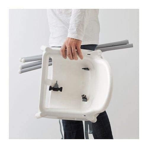 IKEA Seggiolone ANTILOP, bianco, portata max 15 kg, portatile, pieghevole, per bambini, età da 6 mesi a 3 anni
