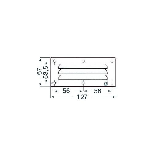 Ventilazione latta kieme Ventola metallo 230 X 127 mm Niro