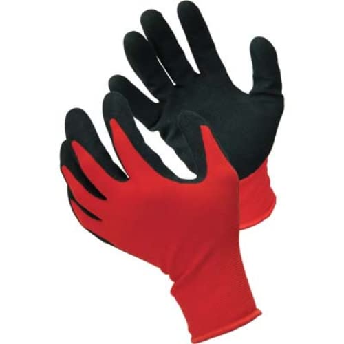 Guanto nitrile nero sabbiato hand maglia leggera sintetico rosso 7 (12 paia) Hand
