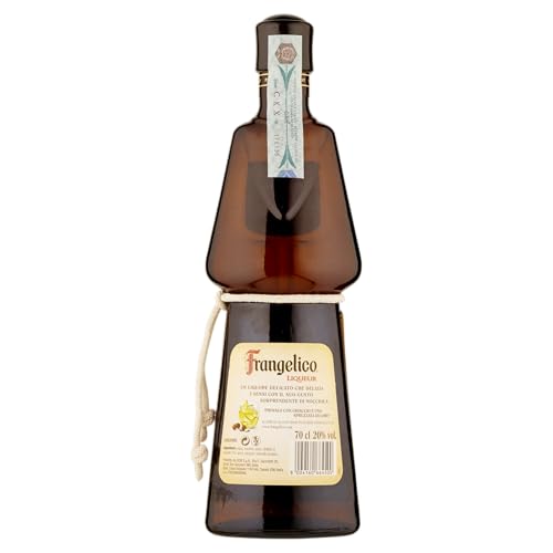 Frangelico - Liquore a Base di Nocciole con Distillati di Semi di Cacao, Vaniglia e Caffè, 20% Vol, Bottiglia in Vetro da 70 cl