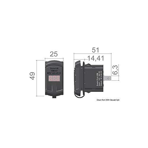OSCULATI Presa di Corrente con Doppia USB
