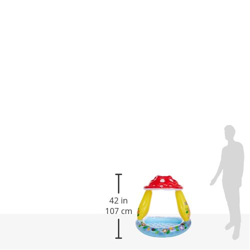 Intex 57114 - Piscina Baby Fungo, 102 x 89 cm, Blu/Rosso