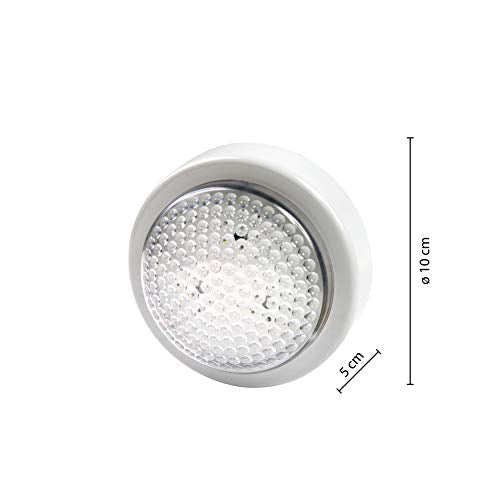 VELAMP IL05LED Push Light Tondo, 3 LED, Bianco