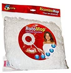SUPER FIVE Ricambio Panno Tondo in Microfibra per Rotomop Gira STRIZZA 360 1 Pezzo