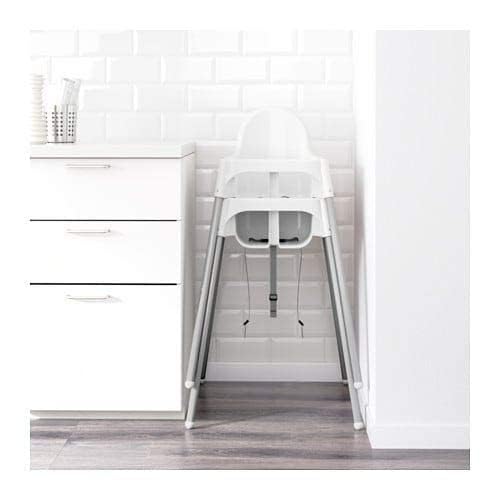 IKEA Seggiolone ANTILOP, bianco, portata max 15 kg, portatile, pieghevole, per bambini, età da 6 mesi a 3 anni