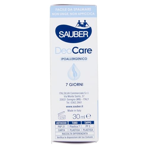 Sauber Deodorante Deocare Crema - 30 Ml