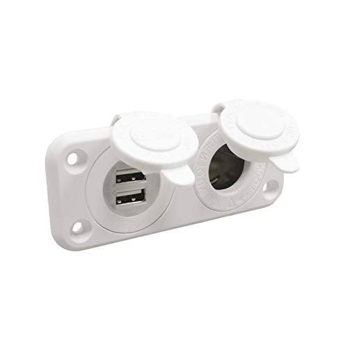 OSCULATI Presa accendisigari + Doppia USB Bianca