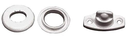ATTACCO CFZ.10 PZ CAPOTTINA Maschio + Femmina in Ottone NICHELATO