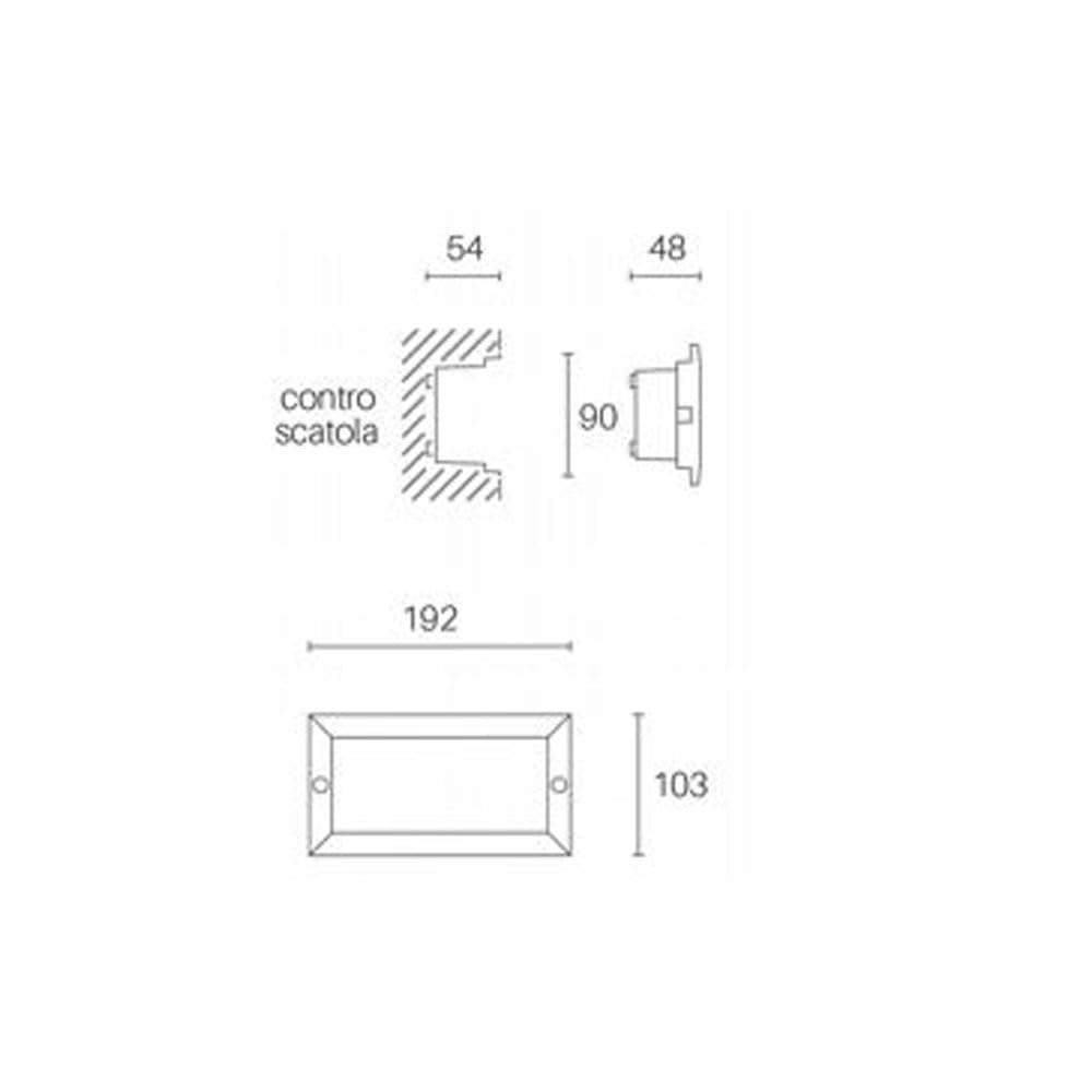 Faretto Segnapassi a Incasso da Esterno a LED 10W da Parete Sovil Escape Bianco