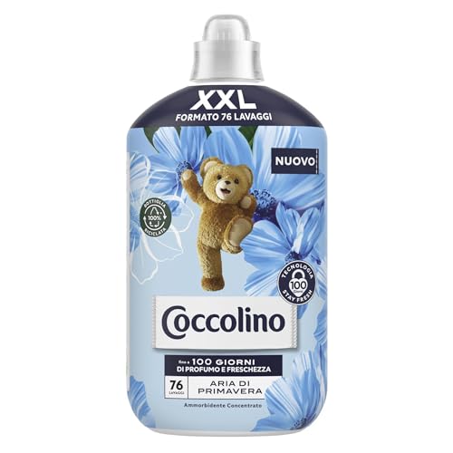 Coccolino Ammorbidente Concentrato Aria di Primavera, Ammorbidente Lavatrice con Tecnologia Stay Fresh, con Note Fruttate, Rosa, e Sandalo, Formato Fino a 42 Lavaggi, 980 ml