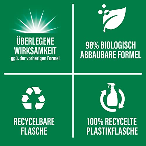 Ajax - Detergente per vetri, 12 flaconi da 500 ml, 100% senza aloni, con una pratica testina nebulizzante