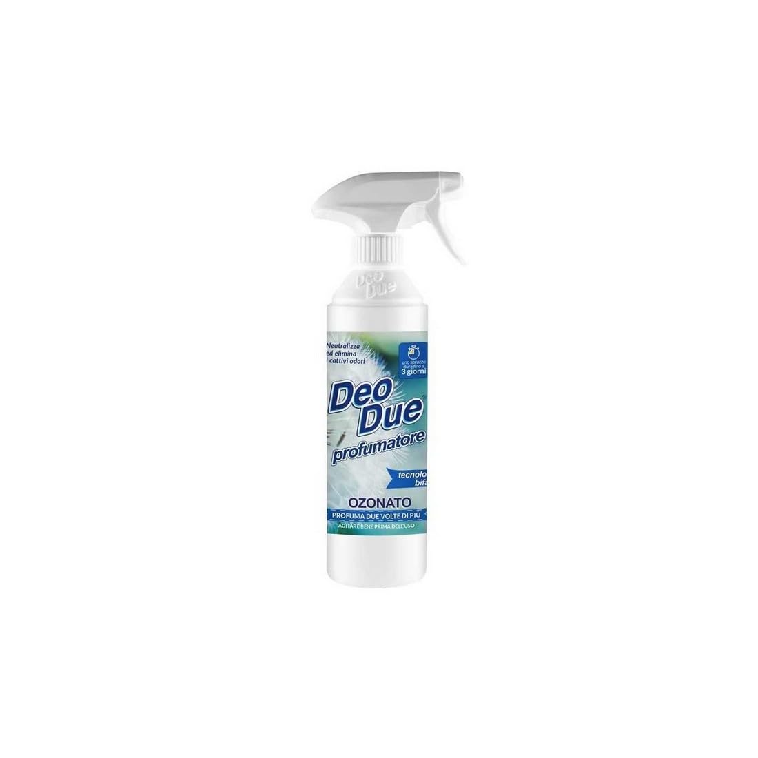 Deodue Deo Casa Profumatore Bifase 500ml Ozonato Spray 8 Ore Trasparente