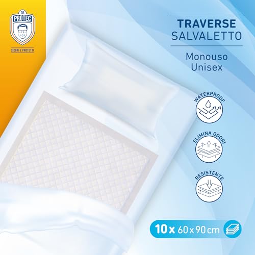 Dr. Protec, Traverse Salvaletto, Monouso, 60x90, 10 pezzi per confezione