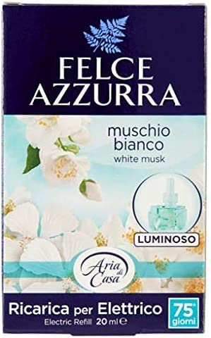 Felce Azzurra Aria Casa - 12 deodoranti per ambienti, ricaricabili per diffusore, 20 ml, colore: Bianco