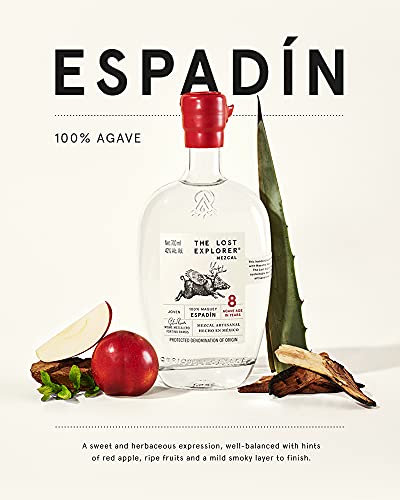 The Lost Explorer - Mezcal Messicano, Prodotto con 100% Agave Espadìn, Dolce ed Erbaceo, 42%, Bottiglia in Vetro da 750 ml
