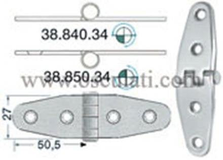 OSCULATI Cerniera Inox 101x27 mm