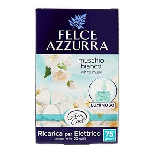 Felce Azzurra Aria Casa - 3 deodoranti per ambienti, ricaricabili per diffusore, 20 ml, colore: Bianco