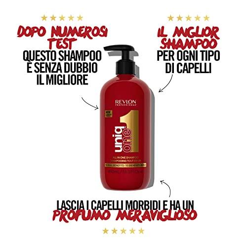 Revlon Professional UniqOne All In One Shampoo Capelli 10 Benefici Reali, 490 ml
