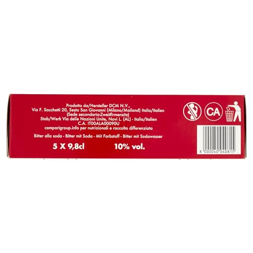 Campari Soda, Aperitivo all'arancia - Confezione da 5 x 98 ml
