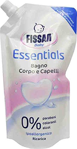 6 x FISSAN BABY Bagno Corpo&Capelli Essentials Pouch 500 Ml