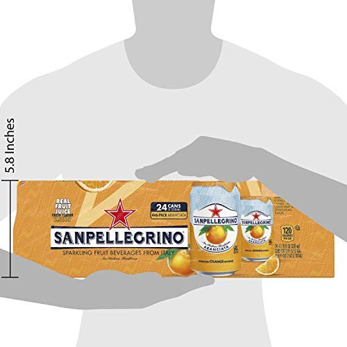 Sanpellegrino Sanpellegrino scintillante frutta bevande, Aranciata/arancione 316,1 gram lattine (24 in totale)