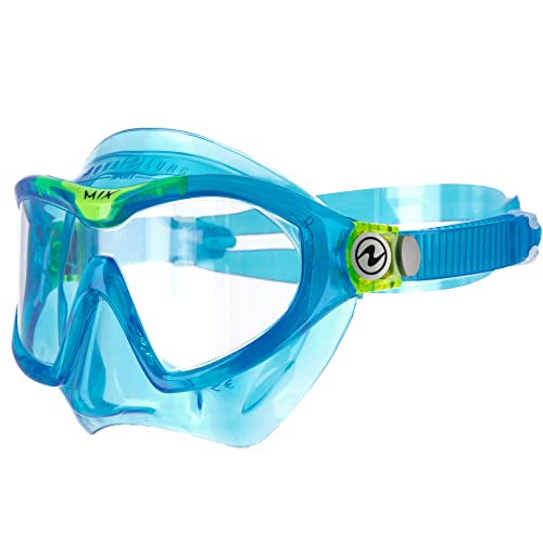 AQUALUNG Combo Mix | Maschera + Snorkel per immersioni, escursioni acquatiche, snorkeling per bambini dai 4 anni in su con protezione UV e guarnizione in silicone, lenti antiappannamento e antigoccia