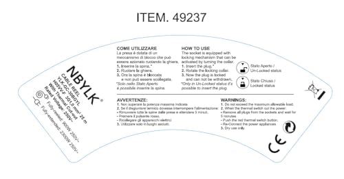 Electraline 49237 Avvolgicavo con Prolunga Elettrica da Giardino 25M 3G1 con Presa Electralock e maniglia ergonomica