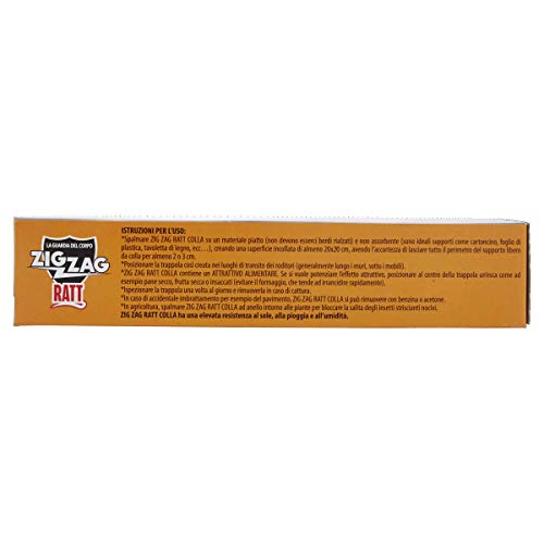 Zig Zag, Ratt Colla per topi, Topicida, Colla Ratticida con Attrattivo alimentare, Inodore, Non cola, Non velenosa, per uso Interno ed Esterno, 135 gr